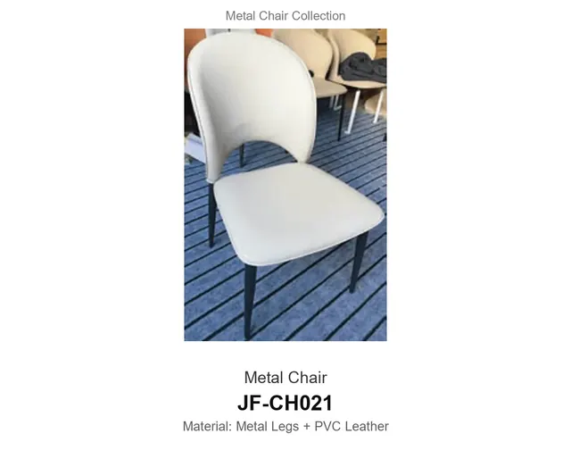 Metal Chair · JF-CH021 · Metal Chairs – FurnitureDirect