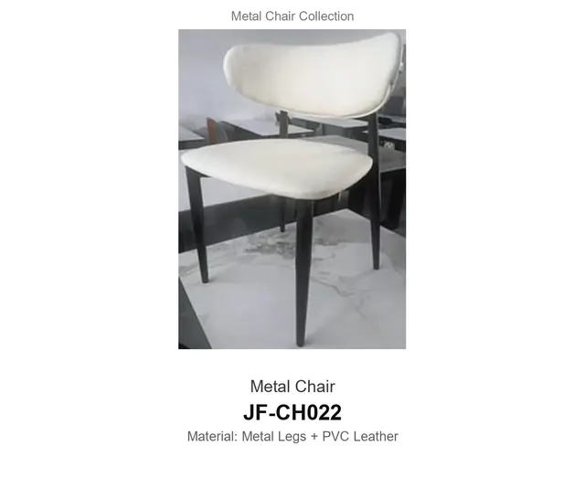 Metal Chair · JF-CH022 · Metal Chairs – FurnitureDirect