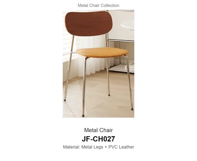 Metal Chair · JF-CH027 · Metal Chairs – FurnitureDirect