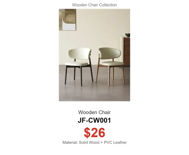 Wooden Chair · JF-CW001 · Wooden Chairs – FurnitureDirect
