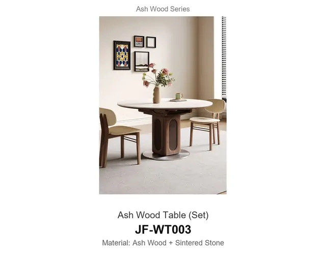 Ash Wood Table Set · JF-WT003 · Ash Wood Series – FurnitureDirect