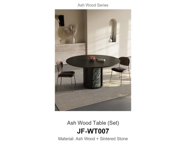 Ash Wood Table Set · JF-WT007 · Ash Wood Series – FurnitureDirect