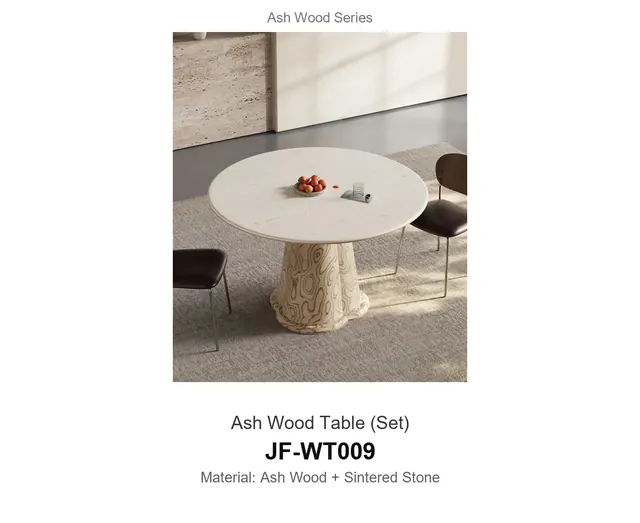 Ash Wood Table Set · JF-WT009 · Ash Wood Series – FurnitureDirect
