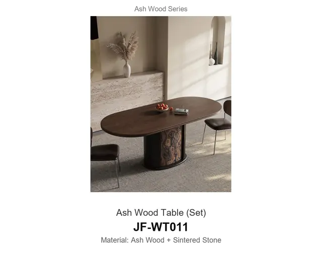 Ash Wood Table Set · JF-WT011 · Ash Wood Series – FurnitureDirect