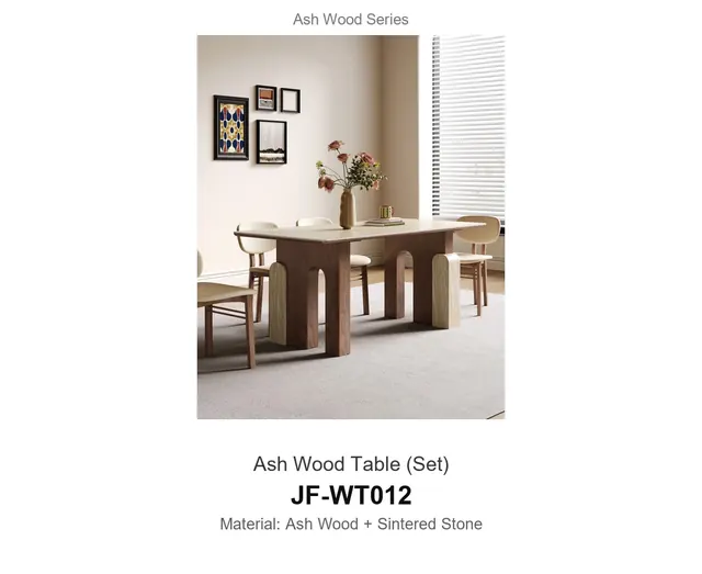 Ash Wood Table Set · JF-WT012 · Ash Wood Series – FurnitureDirect