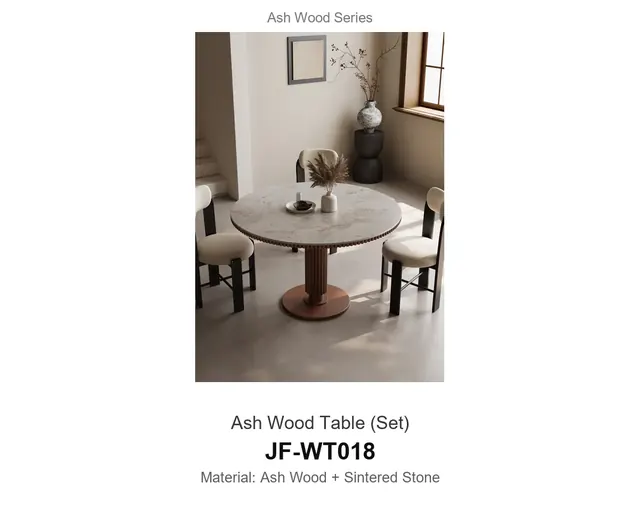 Ash Wood Table Set · JF-WT018 · Ash Wood Series – FurnitureDirect