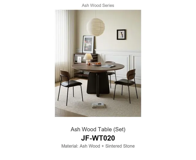 Ash Wood Table Set · JF-WT020 · Ash Wood Series – FurnitureDirect