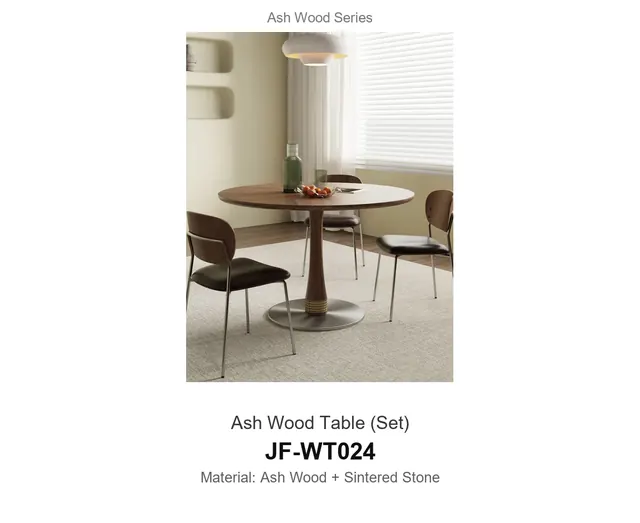 Ash Wood Table Set · JF-WT024 · Ash Wood Series – FurnitureDirect