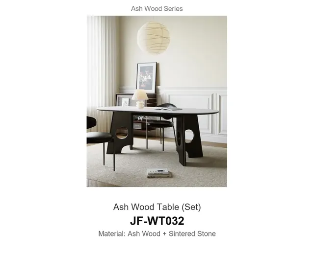 Ash Wood Table Set · JF-WT032 · Ash Wood Series – FurnitureDirect