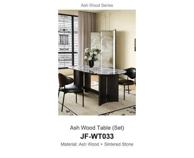 Ash Wood Table Set · JF-WT033 · Ash Wood Series – FurnitureDirect