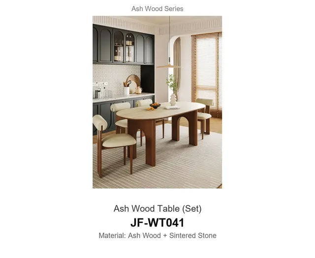 Ash Wood Table Set · JF-WT041 · Ash Wood Series – FurnitureDirect