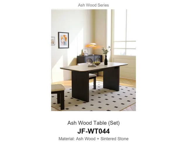 Ash Wood Table Set · JF-WT044 · Ash Wood Series – FurnitureDirect