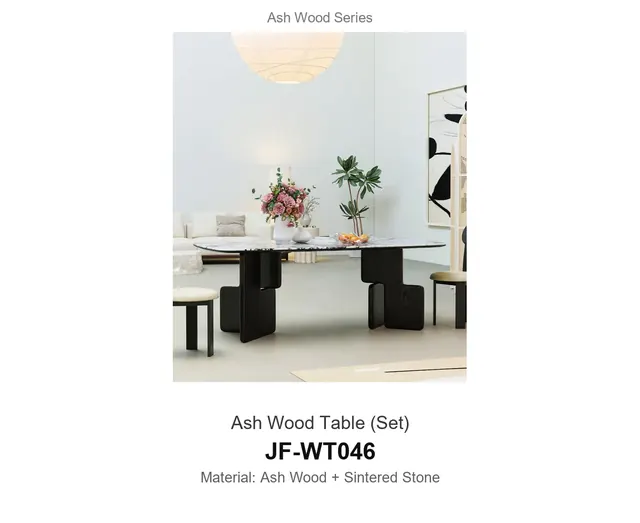 Ash Wood Table Set · JF-WT046 · Ash Wood Series – FurnitureDirect