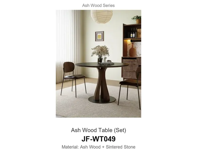 Ash Wood Table Set · JF-WT049 · Ash Wood Series – FurnitureDirect