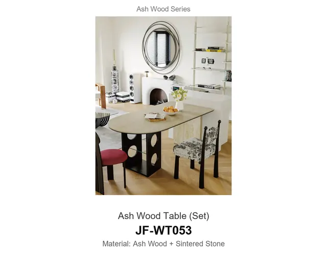 Ash Wood Table Set · JF-WT053 · Ash Wood Series – FurnitureDirect