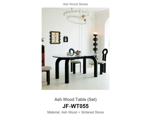 Ash Wood Table Set · JF-WT055 · Ash Wood Series – FurnitureDirect