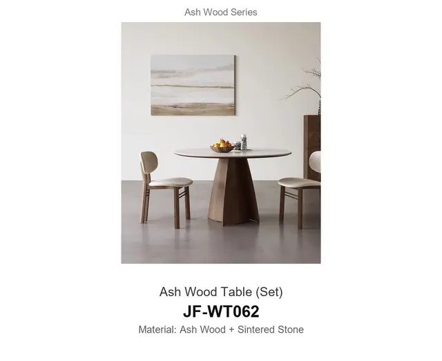 Ash Wood Table Set · JF-WT062 · Ash Wood Series – FurnitureDirect