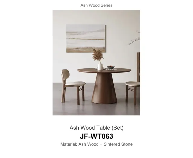 Ash Wood Table Set · JF-WT063 · Ash Wood Series – FurnitureDirect