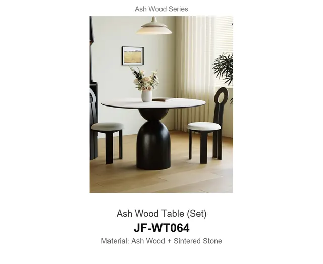 Ash Wood Table Set · JF-WT064 · Ash Wood Series – FurnitureDirect
