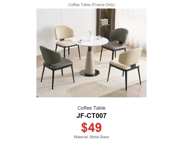 Coffee Table · JF-CT007 · Coffee Table Collection – FurnitureDirect