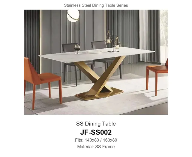 SS Dining Table · JF-SS002 · Metal Table Series – FurnitureDirect