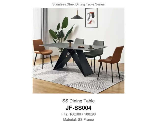 SS Dining Table · JF-SS004 · Metal Table Series – FurnitureDirect