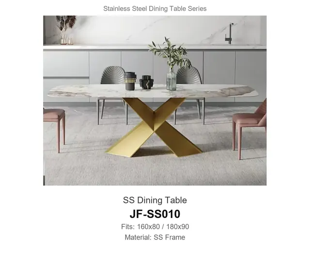 SS Dining Table · JF-SS010 · Metal Table Series – FurnitureDirect