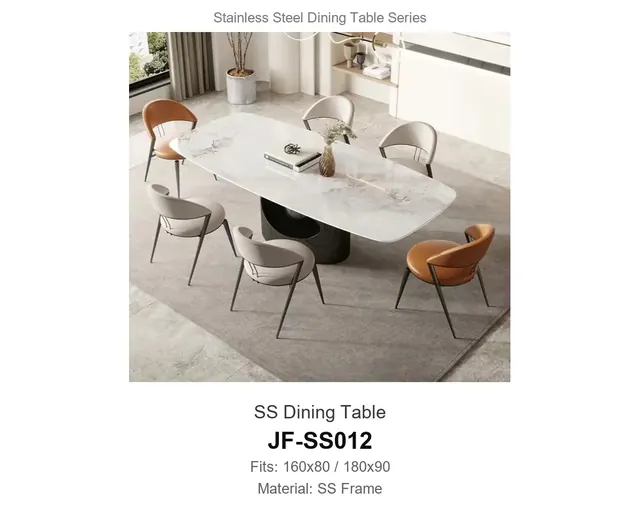 SS Dining Table · JF-SS012 · Metal Table Series – FurnitureDirect
