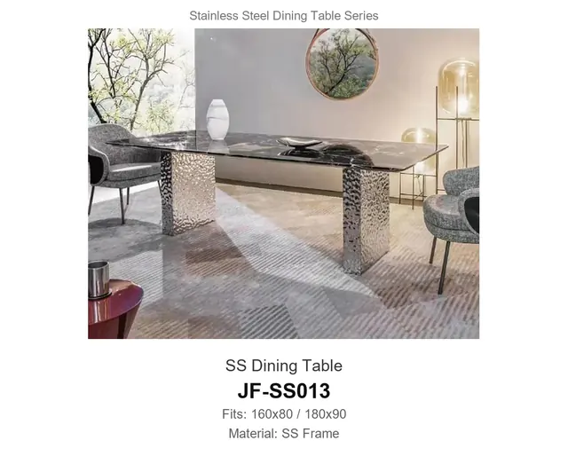 SS Dining Table · JF-SS013 · Metal Table Series – FurnitureDirect