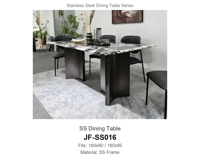 SS Dining Table · JF-SS016 · Metal Table Series – FurnitureDirect