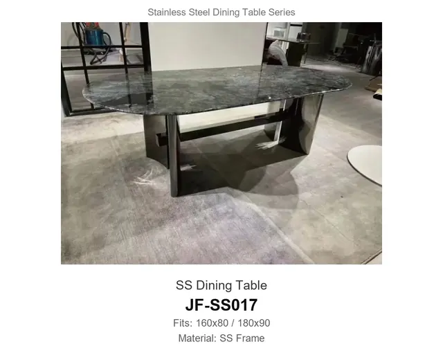 SS Dining Table · JF-SS017 · Metal Table Series – FurnitureDirect