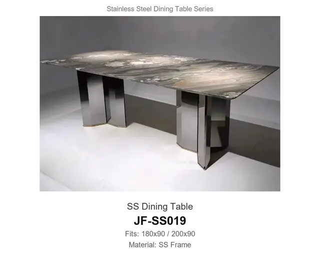 SS Dining Table · JF-SS019 · Metal Table Series – FurnitureDirect