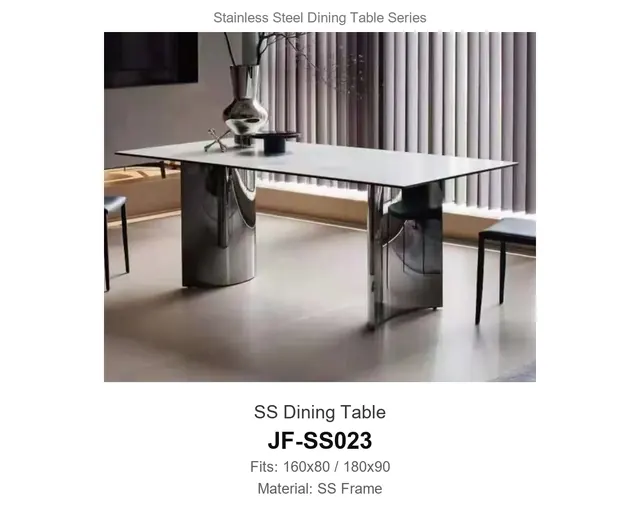 SS Dining Table · JF-SS023 · Metal Table Series – FurnitureDirect