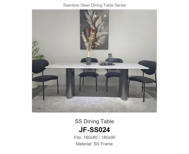 SS Dining Table · JF-SS024 · Metal Table Series – FurnitureDirect