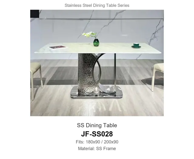 SS Dining Table · JF-SS028 · Metal Table Series – FurnitureDirect