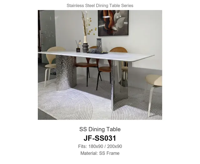 SS Dining Table · JF-SS031 · Metal Table Series – FurnitureDirect