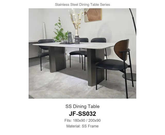 SS Dining Table · JF-SS032 · Metal Table Series – FurnitureDirect