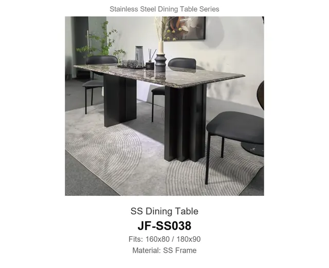 SS Dining Table · JF-SS038 · Metal Table Series – FurnitureDirect