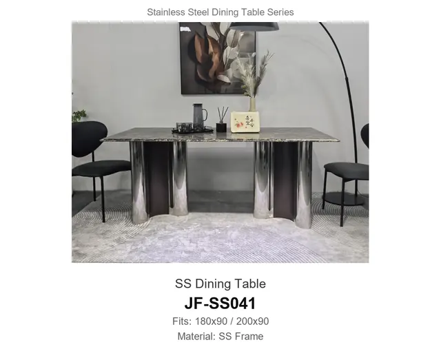 SS Dining Table · JF-SS041 · Metal Table Series – FurnitureDirect