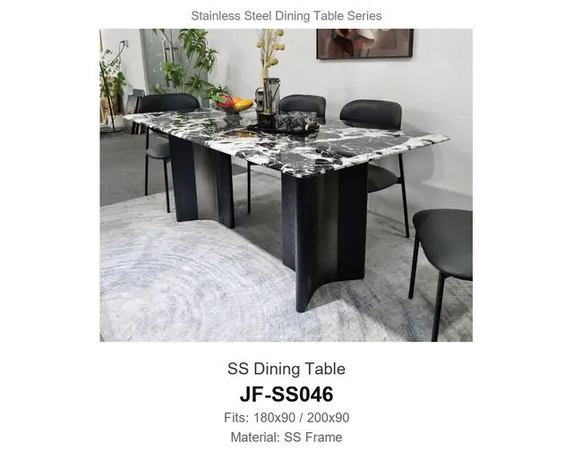 SS Dining Table · JF-SS046 · Metal Table Series – FurnitureDirect