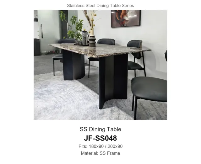 SS Dining Table · JF-SS048 · Metal Table Series – FurnitureDirect