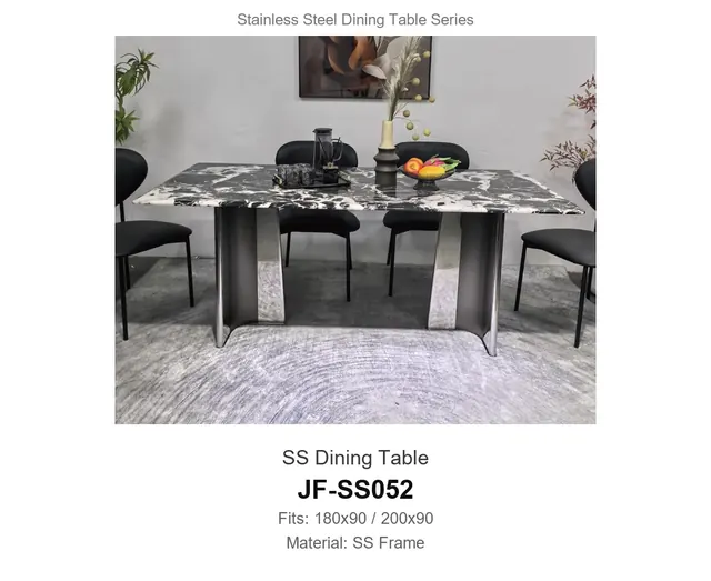 SS Dining Table · JF-SS052 · Metal Table Series – FurnitureDirect