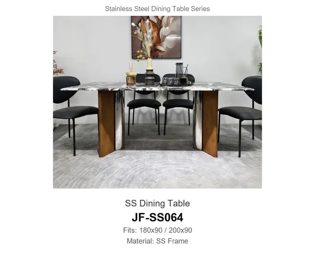 SS Dining Table · JF-SS064 · Metal Table Series – FurnitureDirect