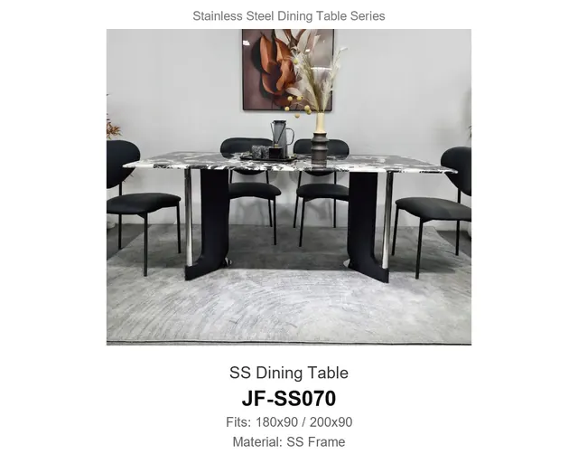 SS Dining Table · JF-SS070 · Metal Table Series – FurnitureDirect