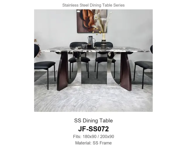 SS Dining Table · JF-SS072 · Metal Table Series – FurnitureDirect