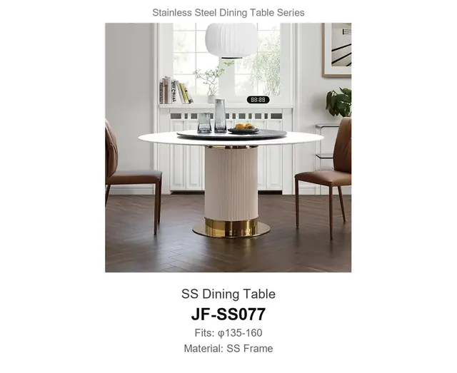 SS Dining Table · JF-SS077 · Metal Table Series – FurnitureDirect