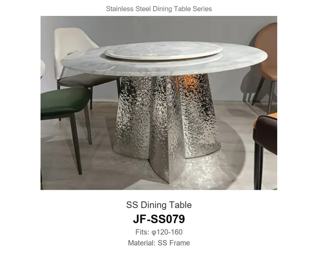 SS Dining Table · JF-SS079 · Metal Table Series – FurnitureDirect