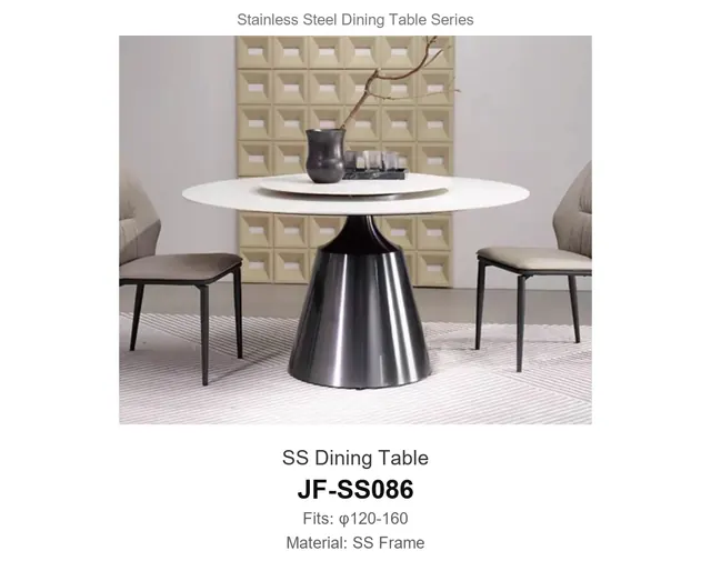 SS Dining Table · JF-SS086 · Metal Table Series – FurnitureDirect