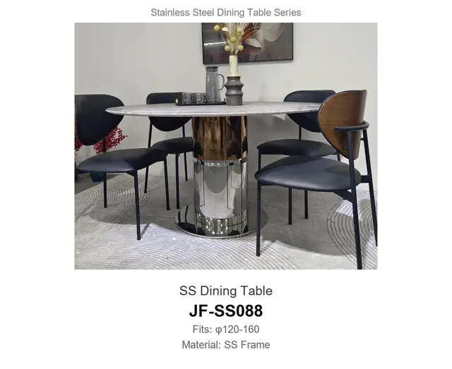 SS Dining Table · JF-SS088 · Metal Table Series – FurnitureDirect