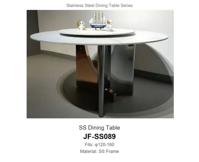 SS Dining Table · JF-SS089 · Metal Table Series – FurnitureDirect